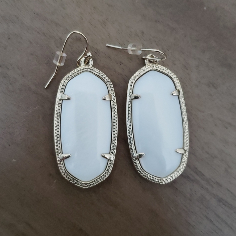 Kendra Scott white earrings